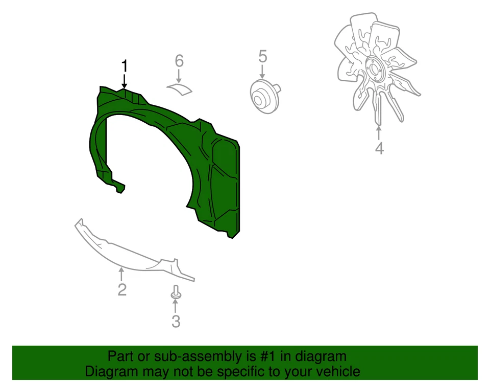 Cubierta de ventilador original Ford 2L1Z-8146-AA Foto 4 de 4