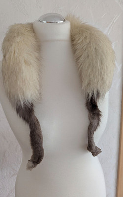 Echter Pelz Schal Kragen Boa Pelzcollier Echtpelz Fuchsfell & Nerz? 73-100 cm