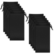 Microfiber Sunglasses Pouch 10Pcs Soft Eyeglass Bag with Drawstring Storage