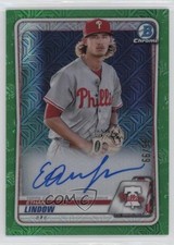 2020 Bowman Chrome Mega Box Mojo Green Refractor 96/99 Ethan Lindow Auto 6o3