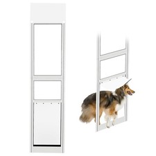 XL Dog Door for Sliding Glass Door Adjustable 75  to 81  Slider Height,All-Me...