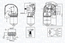 MAGNETI MARELLI Wischermotor Vorne u.a. für CITROËN, FIAT, OPEL, PEUGEOT