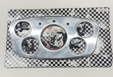 1933 1934 Ford Street Rat Rod Polished Aluminum Smooth Dash Gauge Insert Trim 1933 1934 Ford Street Rat Rod Polished Aluminum Smooth Dash Gauge Insert Trim