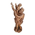 Heiliger Christopherus, Original Südtiroler Holzschnitzkunst aus Bozen,  20 cm