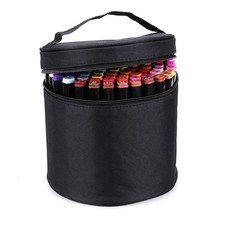 Multifunction Marker Case - Zippered Canvas Pen Bag Pencil Organizer Stationary