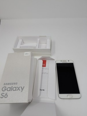 Samsung Galaxy S6 SM-G920V 64GB White Pearl Verizon Phone w/ Box Manual