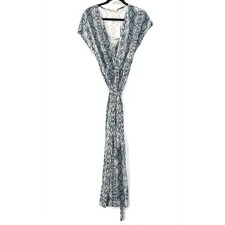 Catch Stitch Jumpsuit Womens Size Small Snake Print Faux Wrap Cap Sleeve NEW