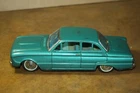 Vintage Bandai 1961 Turquoise Ford Falcon  Tin Toy Friction Car -