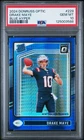 2024 Donruss Optic #229 Drake Maye Blue Hyper PSA 10 Patriots Rated Rookie MVP