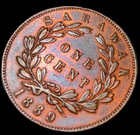 1889 SARAWAK CENT KM#6 AU — photo 4