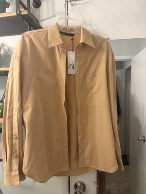 ZARA Tan Lightweight Shirt Top