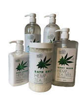 Natural Therapy 5 Piece Hemp  Tea Tree Oil 5 Piece Bath Set: