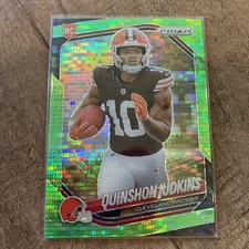 2025 Panini Prizm - Rookies Quinshon Judkins #313 Neon Green Pulsar Prizm (RC)