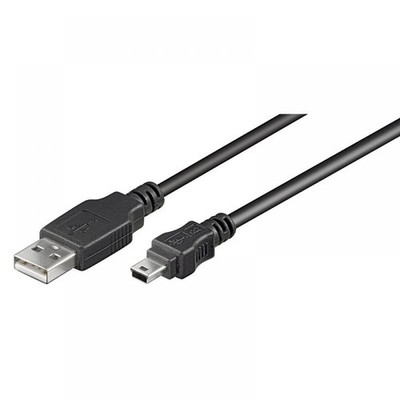 USB 2.0 Hi-Speed Kabel A Stecker  Mini B Stecker schwarz - Länge: 0,30 m