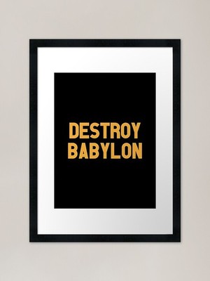 Destroy Babylon Reggae T-Shirt Rahmen gerahmt Wandbild Poster Leinwanddruck Bild
