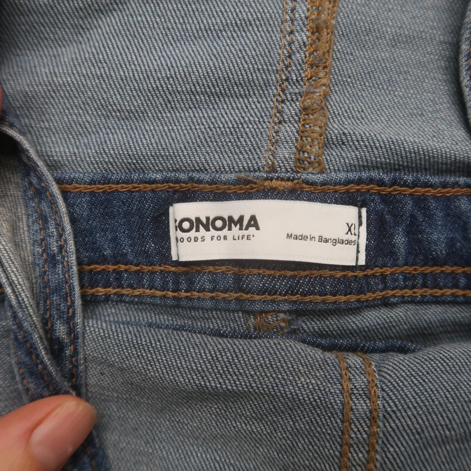 Mono vaquero Sonoma para mujer talla XL elástico lavado oscuro entrepierna 27" Foto 4 de 4