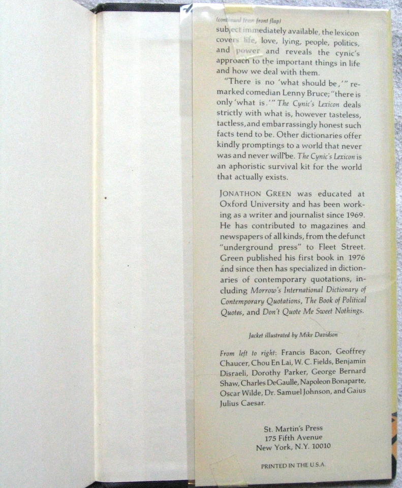 The Cynic's Lexicon by Jonathon Green Porcelain Throne Smorgasbord - Image 3 of 4