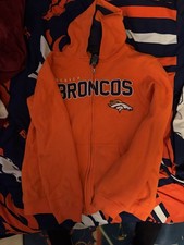 NFL Denver Broncos Hoodie Youth Large Orange Team Apparel Hooded Sweatshirt