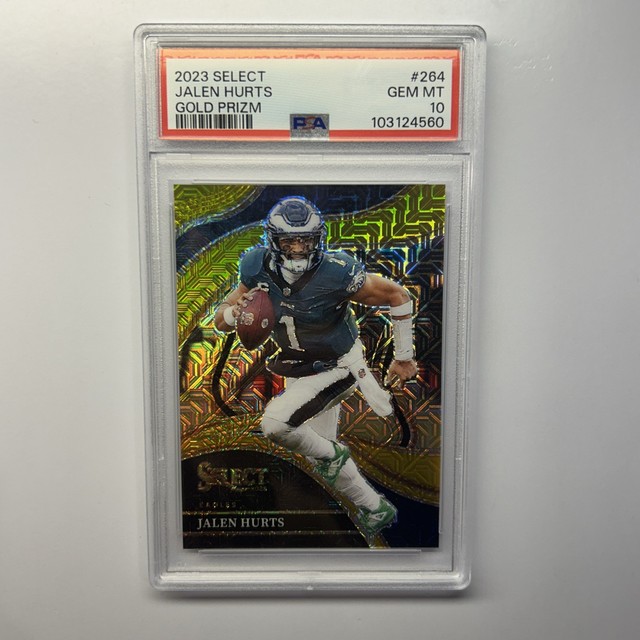 2023 Panini Select Club Level Jalen Hurts Gold Prizm #264 /10 E A G L E S Eagles