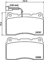 Bremsbelagsatz Scheibenbremse Hella Pagid 8DB 355 014-731 FüR Lancia Maserati 3