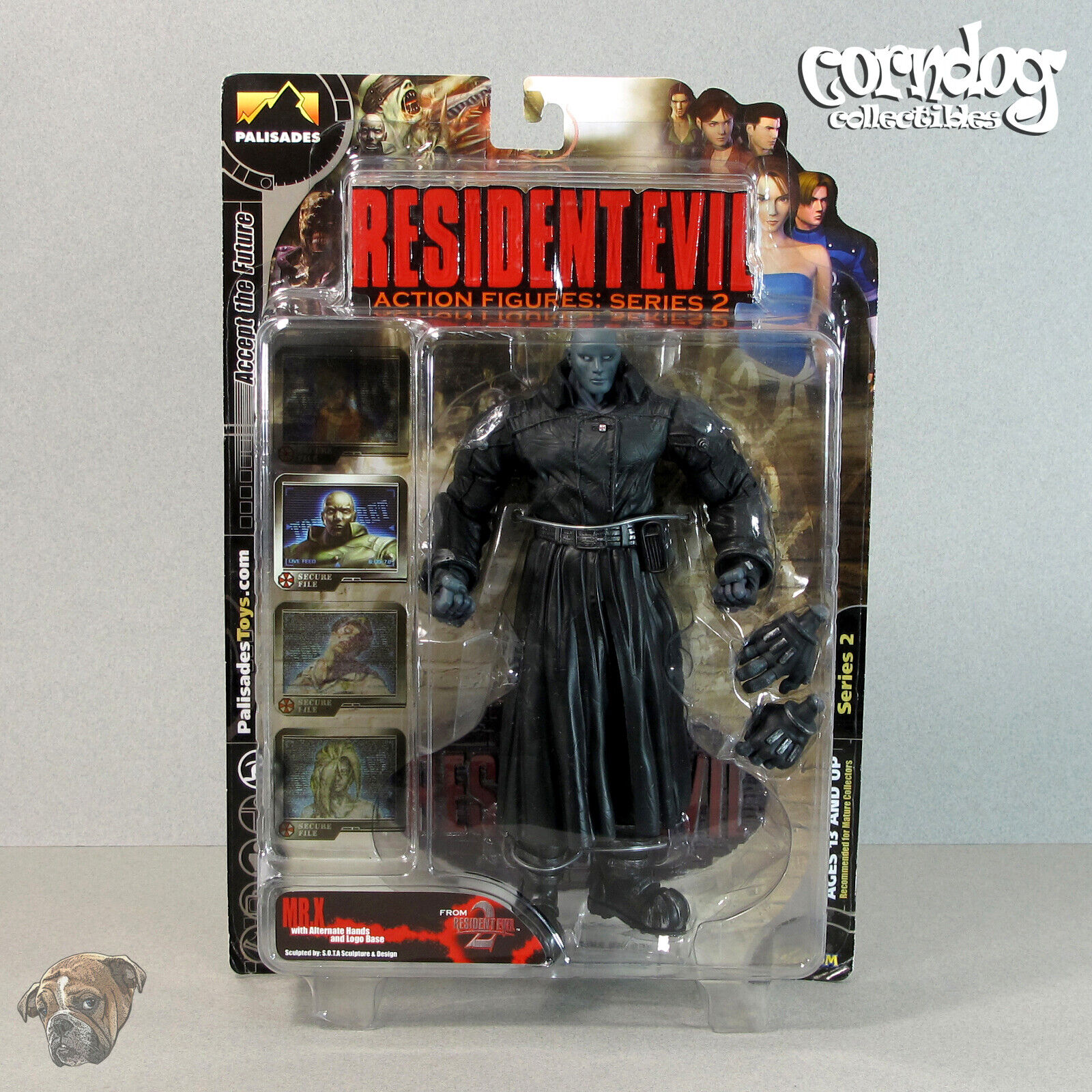 Palisades Resident Evil Series 2 Mr. X Figure Loose w Hands + Base