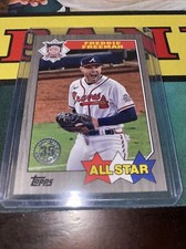 Topps Update Series 87 Style Freddie Freeman Black Border Base SP/299 Braves 