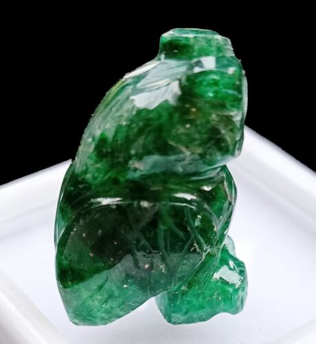 Tiny Real Natural Aventurine Bird Figurine 41.85 ct Certified Gemstone A+ CL446 - Picture 1 of 6