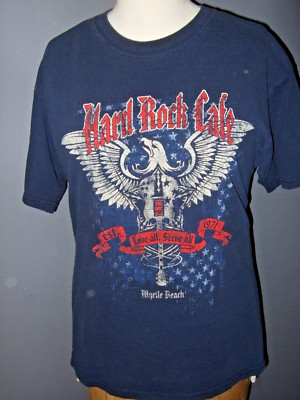 Vintage Hard Rock Cafe Myrtle Beach South Carolina Blue T-Shirt L love all 1971