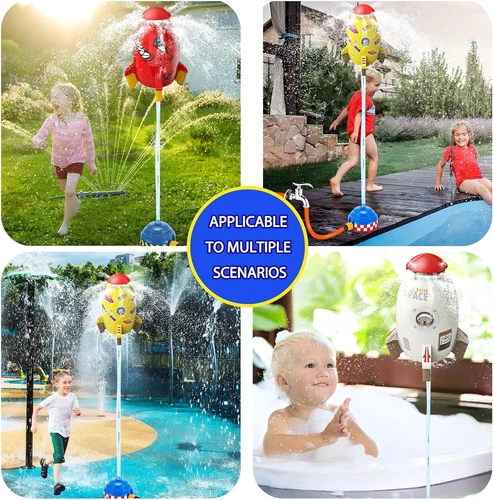 Air Rocket Toys Kids Outdoor Water Pressure Lift Sprinkler Rocket Launcher - Picture 5 of 15