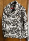 Horseware Polo Collection Sweatshirt Cowl Neck Safari Leopard Print Pockets M — photo 1