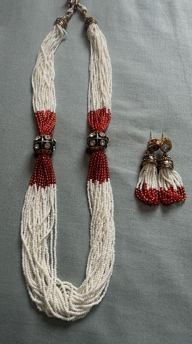 ASIAN Indian/Pakistani Crystal Moti Bridal NECKLACE CHOKER