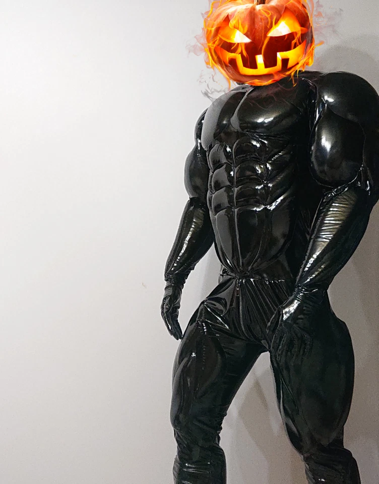 Muscle Suit Big vinilo látex para cosplay veneno, spiderman, batman, shazam, fetiche Foto 2 de 4