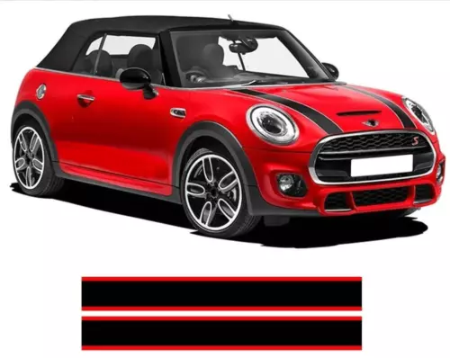 Car Hood Decal Sticker For MINI Cooper F55 F56 Bonnet Engine Cover Racing Stripe - Foto 3 di 32