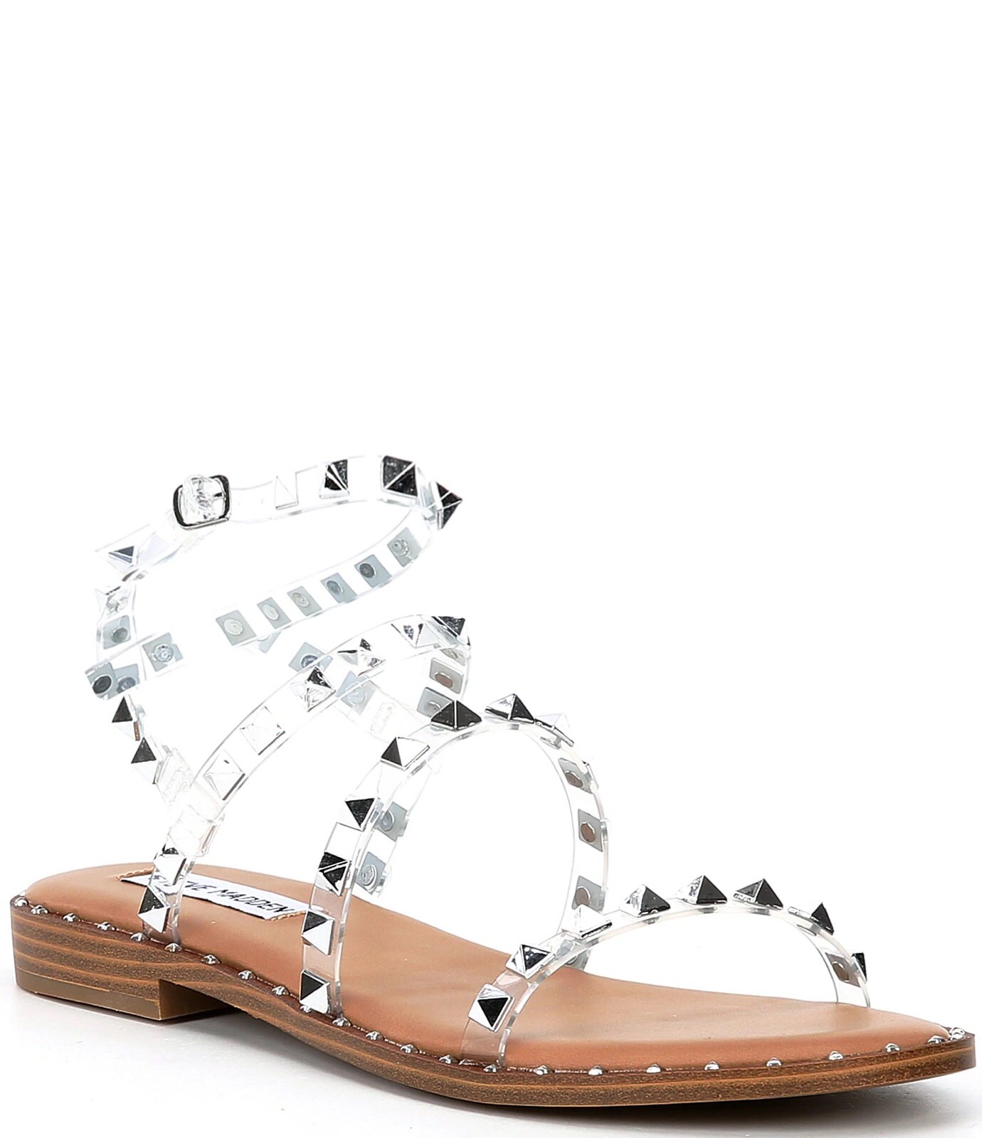 A Clear Path Clear Studded Sandals (Lucite) | Studded sandals, Sandals,  Strap sandals