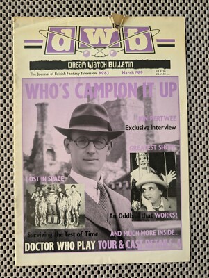 Dream Watch Bulletin Journal Of British Fantasy Television Zine March 1989 No 63