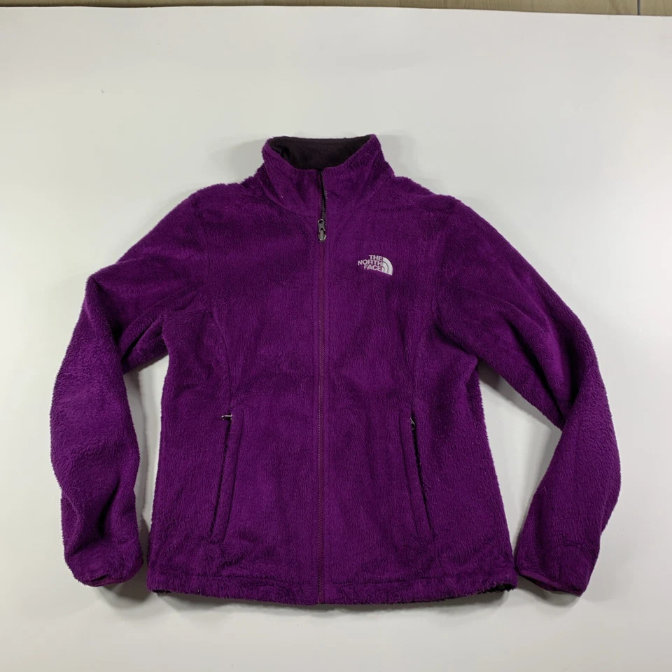 Chaqueta para mujer The North Face Osito mediana púrpura cremallera completa polar difuso exterior
