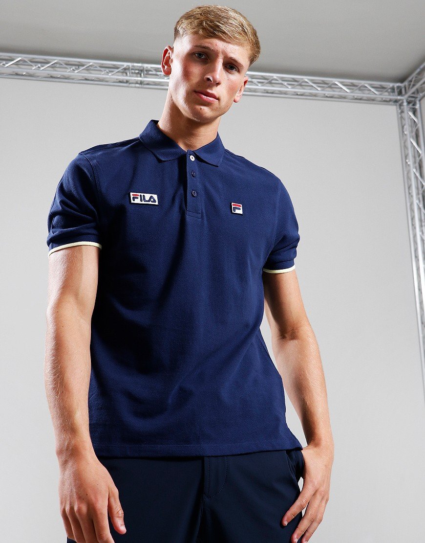 Fila Mens Polo Shirt Cotton T Shirt Golf Vintage Short Sleeve Top Tennis  Pablo N