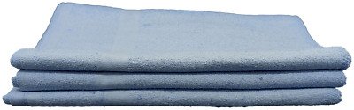 6 Piece - Hotel & Spa Pool Beach Towels 100% Ring Spun Cotton Solid Blue
