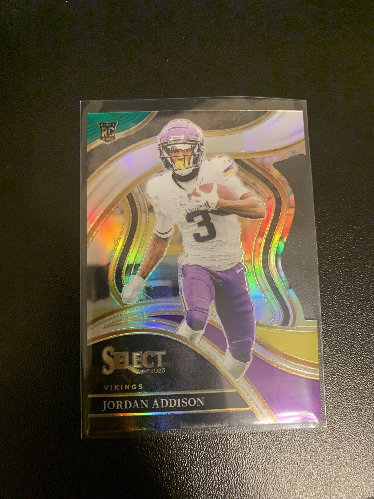 🏈2023 PANINI SELECT "CLUB LEVEL" GREEN YELLOW PRIZM DIE-CUT RC! JORDAN ADDISON