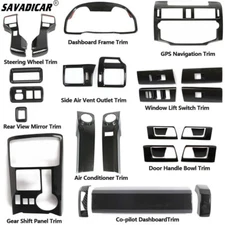 23x Carbon Fiber Steering Wheel Dash Decor Cover Trim Kit For 4Runner 2010-2019