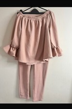 Różowe spodnie top zestaw 8