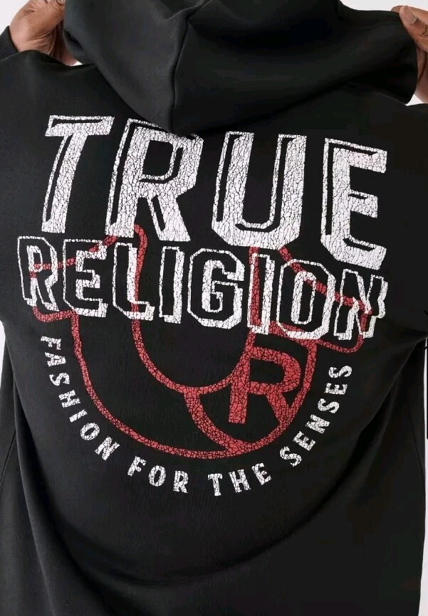 True Religion Brand Jeans Textured Zip-Up Hoodie Men's Size