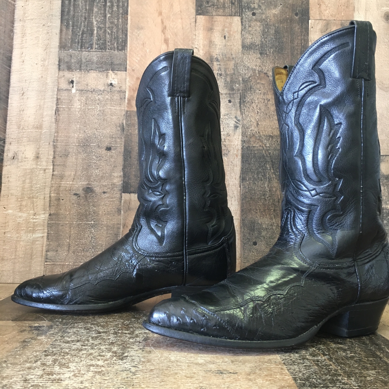 Tony Lama Vtg Ostrich Wingtip Cowboy 