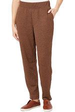 Cuddl Duds Quilted Knit Slim Pants Brown