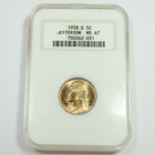 1938 D Ngc Ms67 - Toned Jefferson Nickel Us 5c Coin #50574A