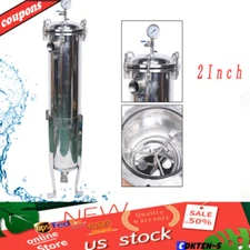 2" NPT Bag Filter Housing 150 Psi 304 Stainless Steel In/out #2 Bag With Mesh 