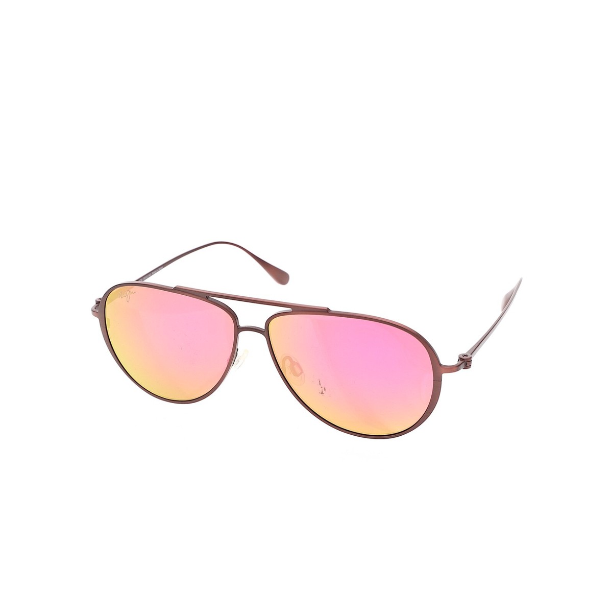 Maui Jim Unisex Shallows Brow Bar 52mm Sunglasses- Burgundy/Pink Mirror  R1475
