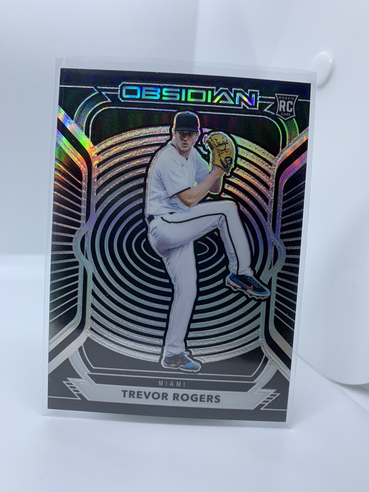 2021 Panini Chronicles Obsidian Base #20 Trevor Rogers RC Rookie - Miami Marlins