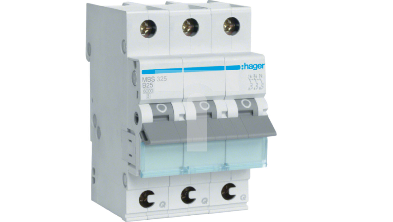 MCB Circuit breaker Icn=6000A 3P B 25A QuickConnect MBS325 /T2UK