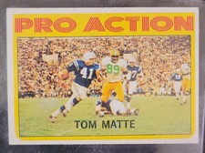 Tom Matte 1972 Topps Football Card #131 Pro Action Baltimore Colts